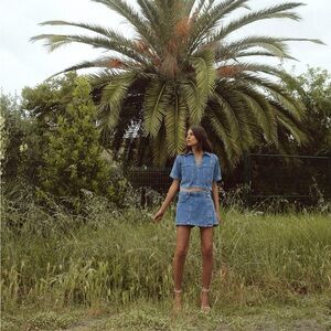 Zara denim skort - Z1975 wrap denim skort